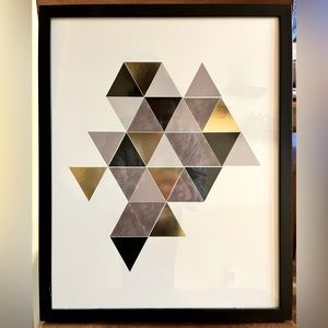 NWOT Framed Geometric Wall Hanging